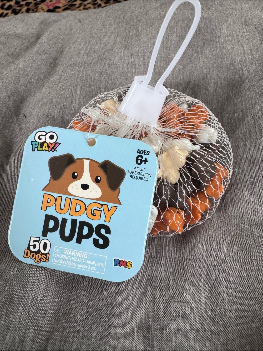 RMS Beauty Pudgy Pups Mini Dog Figures - Orange, White, Brown, Black